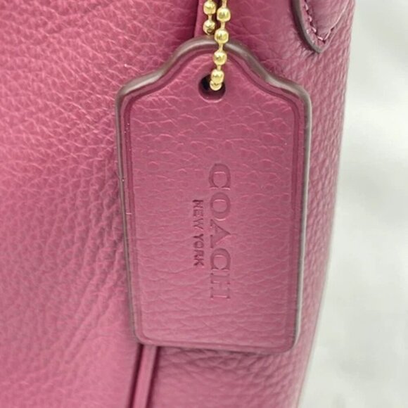 NEW COACH Womens Ellie File Crossbody Bag Pebble Leather CU960 Gold/Pink - Picture 4 of 12